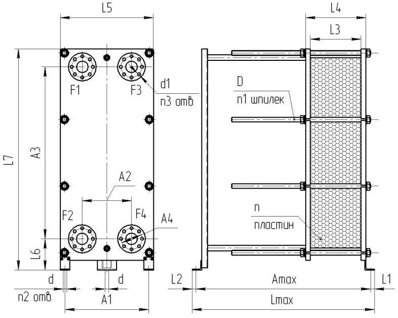 Характеристики теплообменника Danfoss XG 40