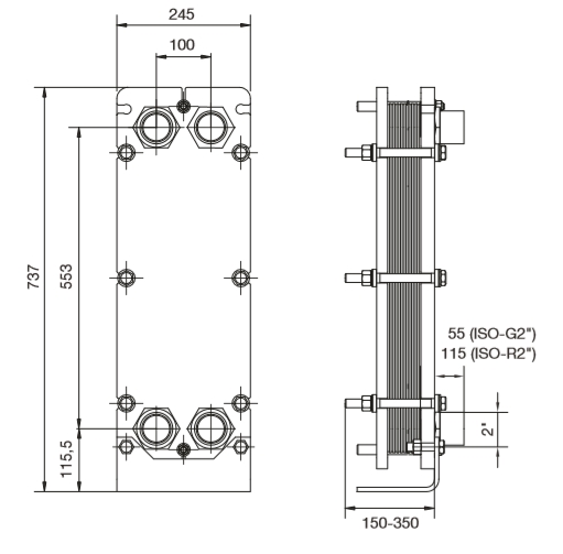 Теплообменник T5-MFG, T5-BFG