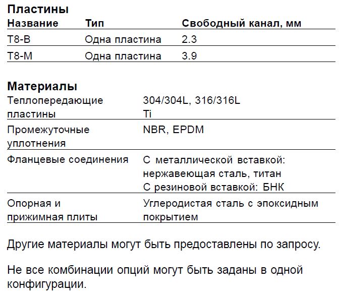 Теплообменник T8-BFM, T8-MFM, T8-BFG, T8-MFG