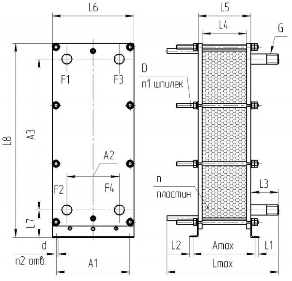 Характеристики теплообменника Danfoss XG 10